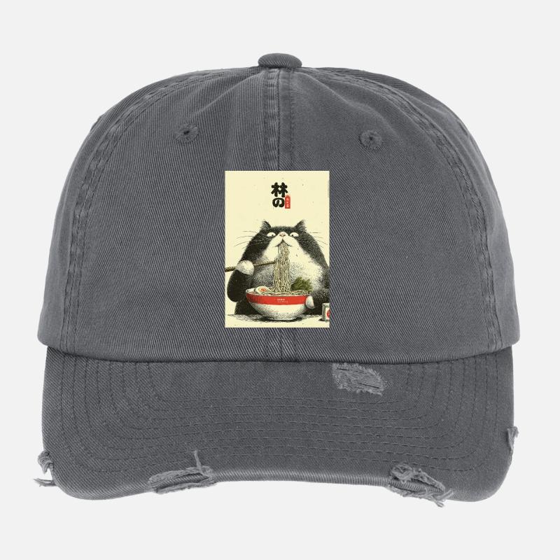 Neko Noodle Feast Flexfit Vintage Destroyed Cap