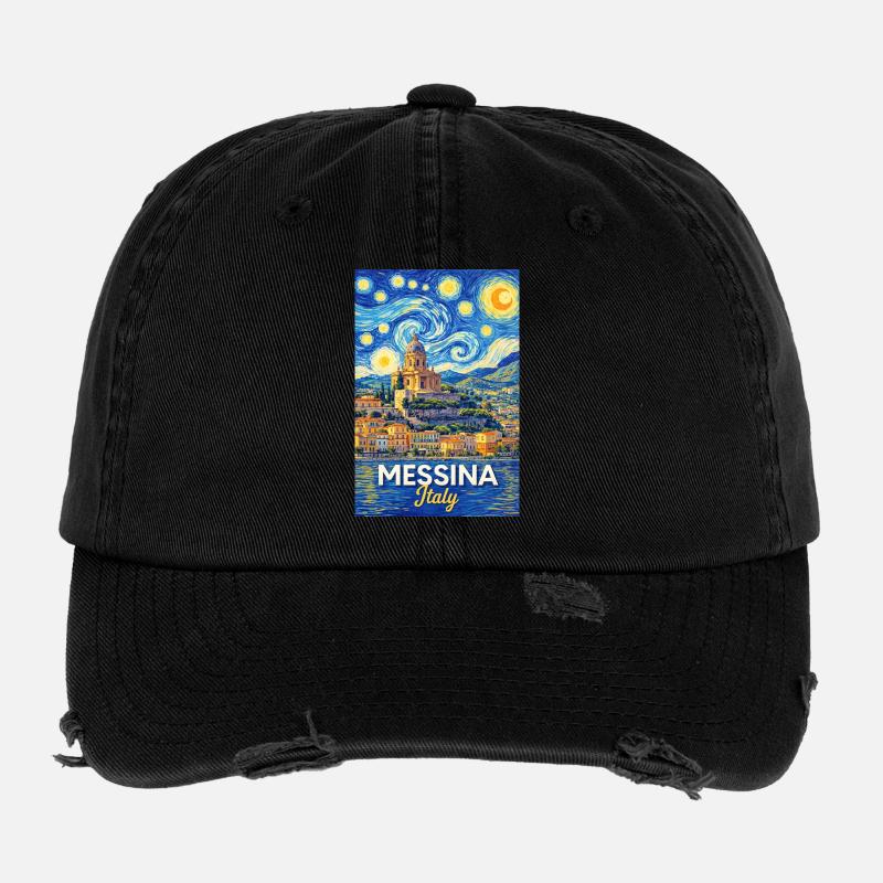 Messina, Italy. Flexfit Vintage Destroyed Cap