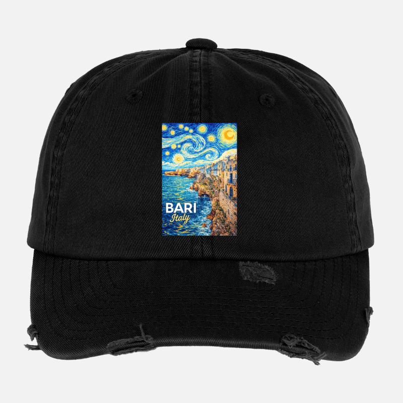 Bari, Italy Flexfit Vintage Destroyed Cap