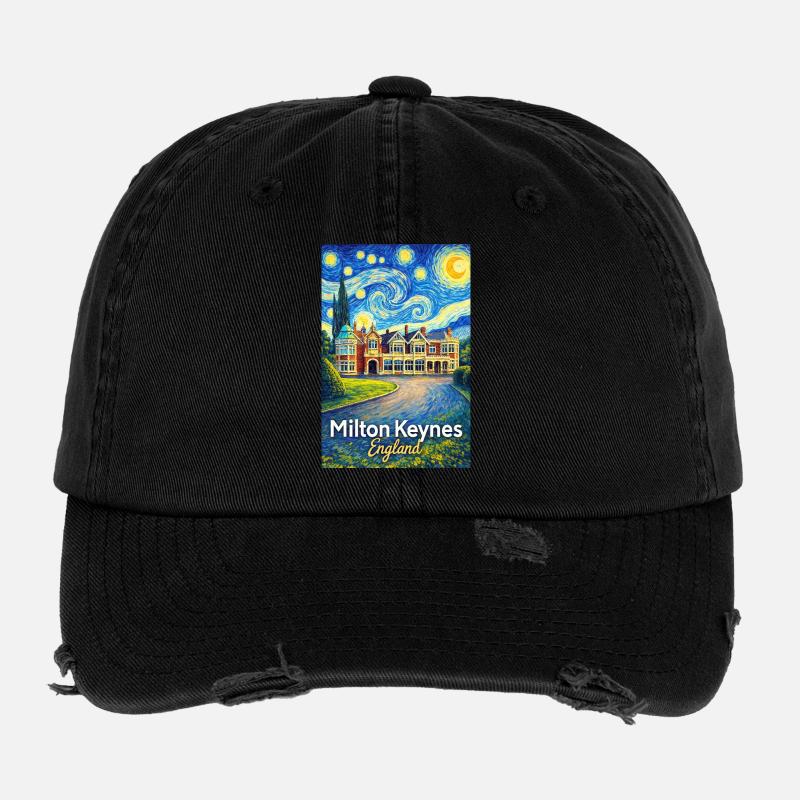 Milton Keynes, Angleterre Casquette vintage effet usé Flexfit