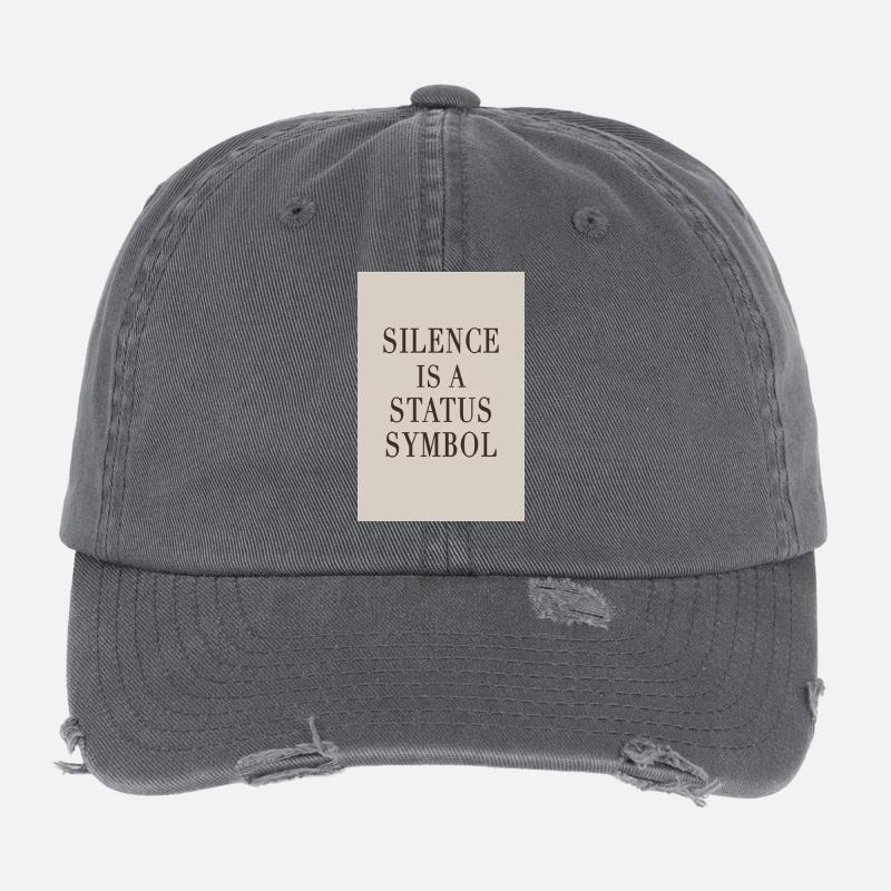 Silence is a Status Symbol – Quiet Luxury Flexfit Vintage Destroyed Cap