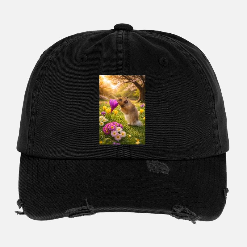 Chico11: Frühlingsanfang mit Blume 2026 Flexfit Vintage Destroyed Cap