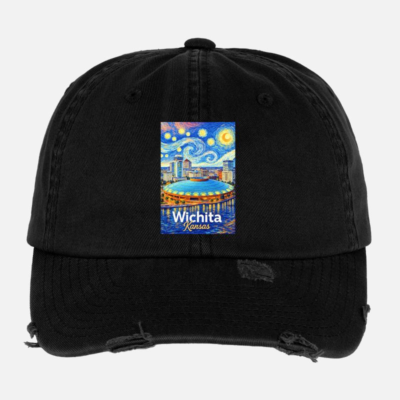 Wichita, Kansas Casquette vintage effet usé Flexfit