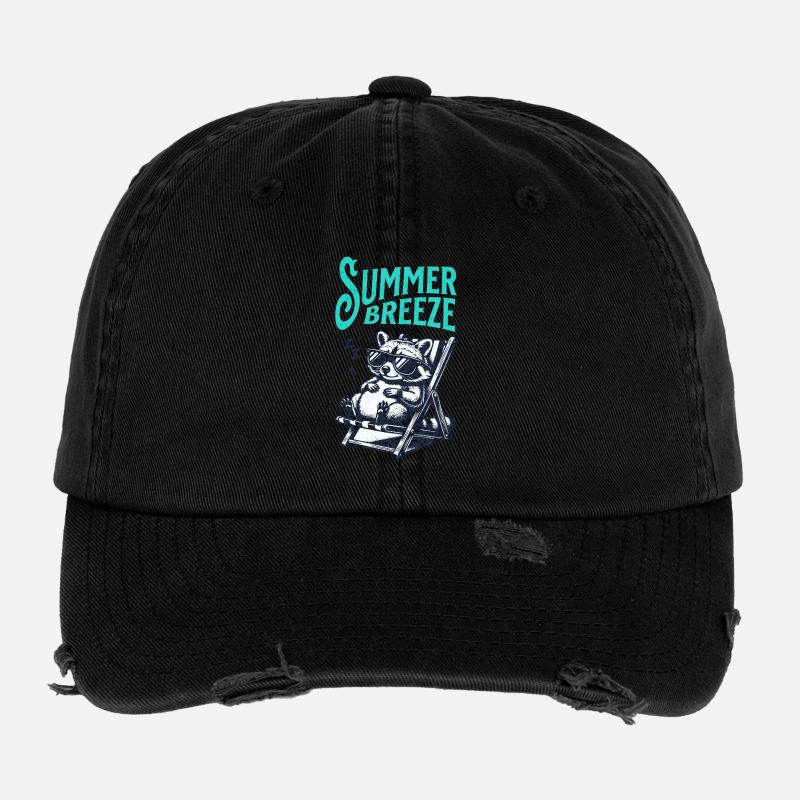 Waschbär Sommer Flexfit Vintage Destroyed Cap