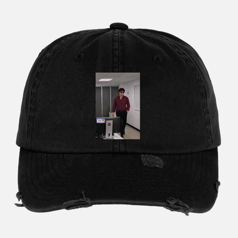 Burgundischer Mann im Amt Flexfit Vintage Destroyed Cap