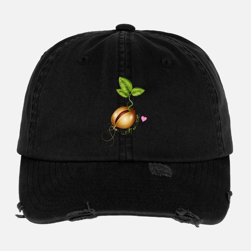 germination de graines - jardinage avec amour Casquette vintage effet usé Flexfit