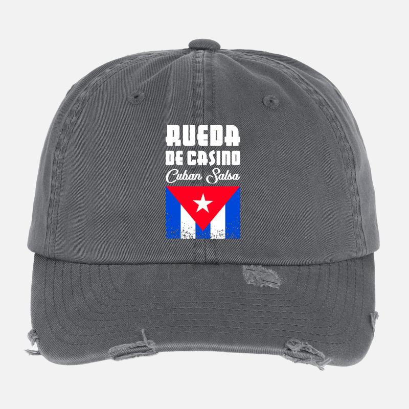 Rueda de Casino - Cuban Salsa Flexfit Vintage Destroyed Cap