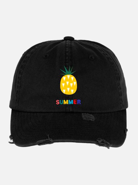 VACANCES. BONNES VACANCES. MAÎTRESSE. MAÎTRE. PROF - Casquette vintage effet usé Flexfit - noir - Devant