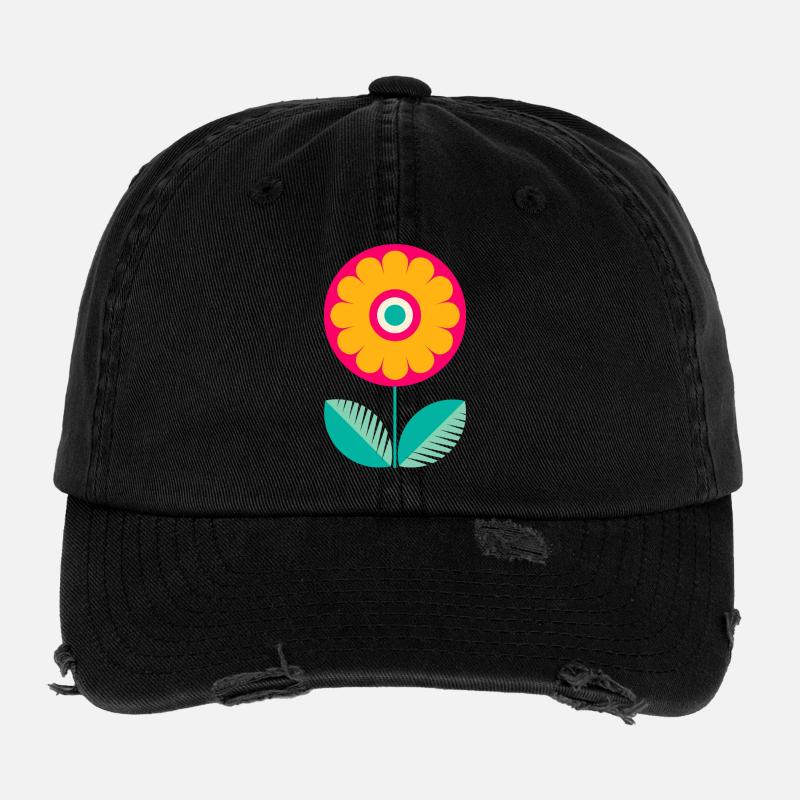 Süße bunte Blume Flexfit Vintage Destroyed Cap