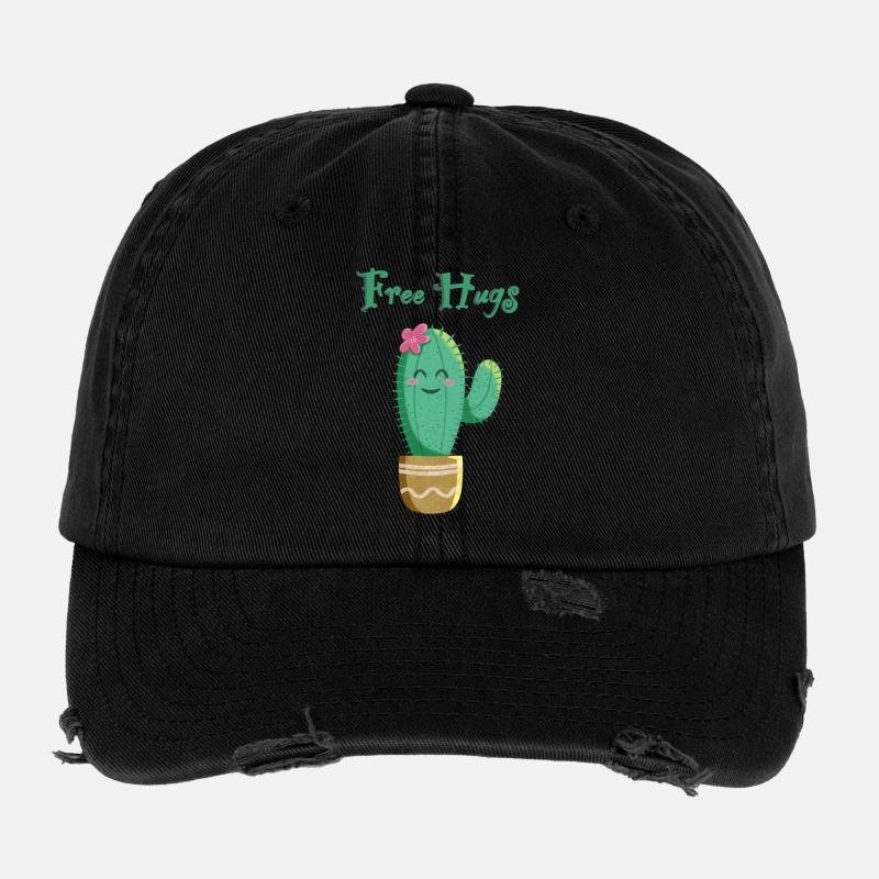Cactus mignon aime les câlins Casquette vintage effet usé Flexfit