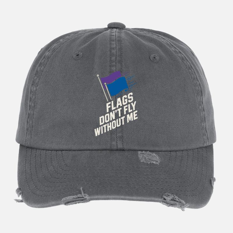 Colorguard Captain Marching Band Flag Twirl Team Casquette vintage effet usé Flexfit