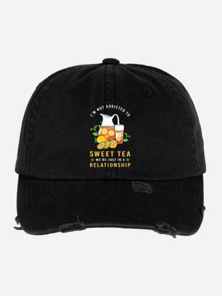 Chai Tee Sweet Tea - Flexfit Vintage Destroyed Cap - Schwarz - Vorne
