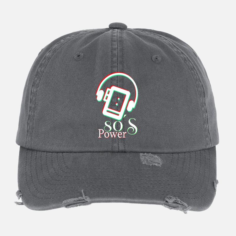 80er-Jahre-Power Flexfit Vintage Destroyed Cap