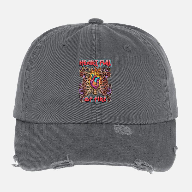 Herz voller Feuer Flexfit Vintage Destroyed Cap