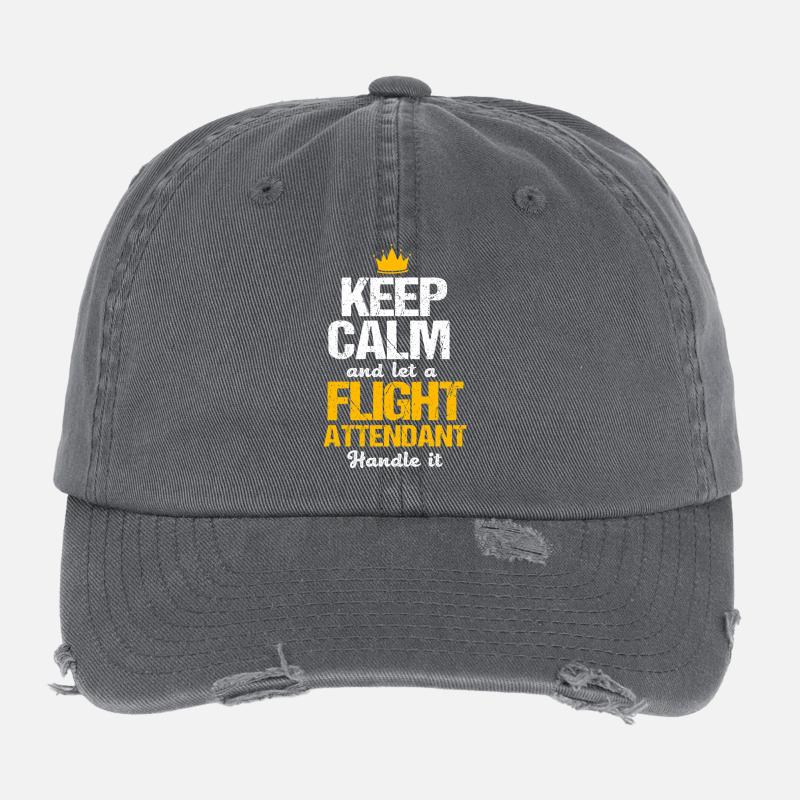 Stewardess Flugbegleiter Flexfit Vintage Destroyed Cap