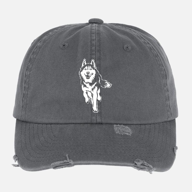 Husky "Black Edition" Flexfit Vintage Destroyed Cap