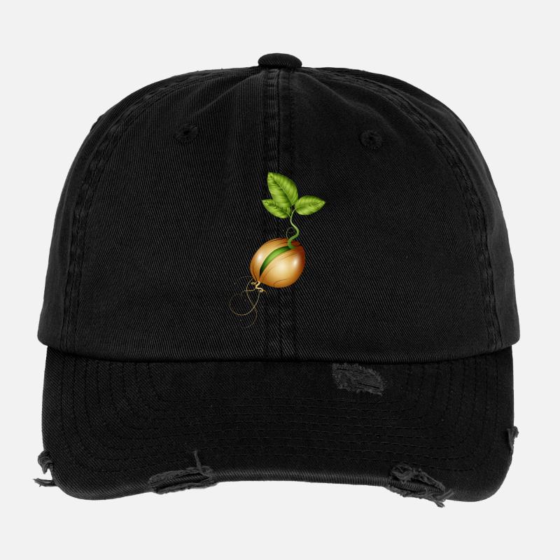 germination de petites graines dans le sol Casquette vintage effet usé Flexfit