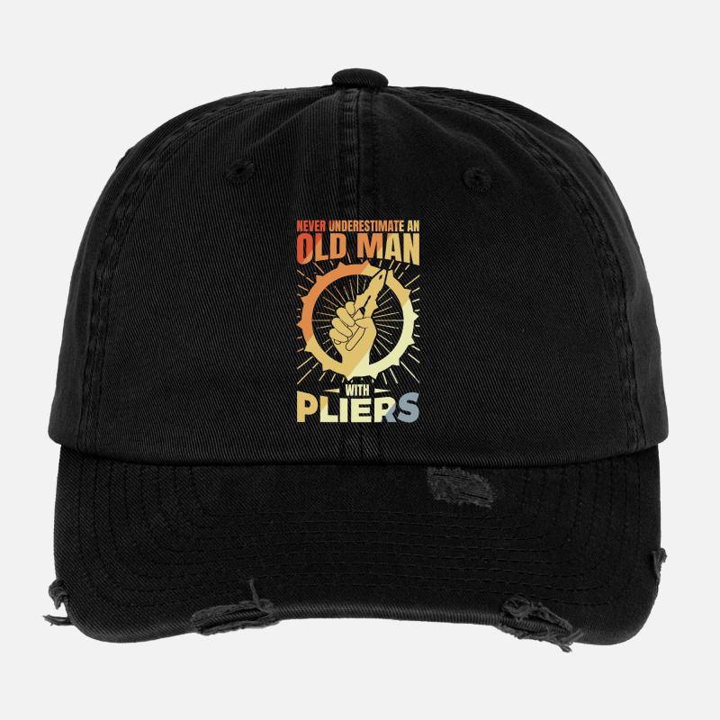 Old electronics technician Flexfit Vintage Destroyed Cap