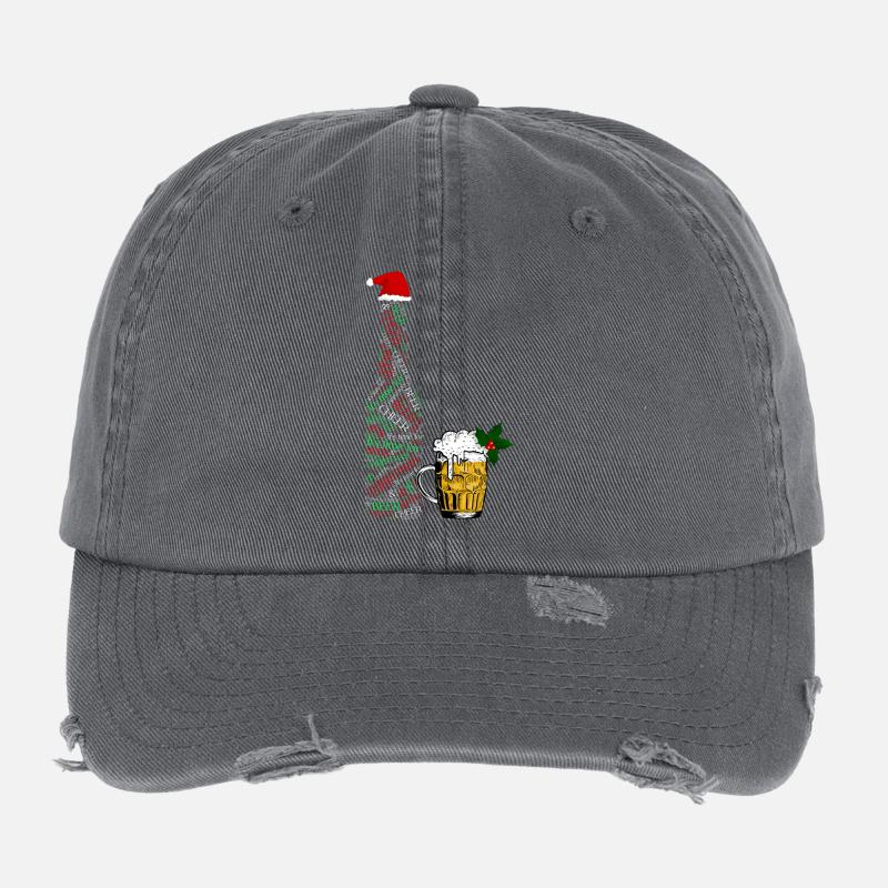 Festive Beer Bottle Flexfit Vintage Destroyed Cap