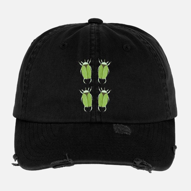 green insect Flexfit Vintage Destroyed Cap
