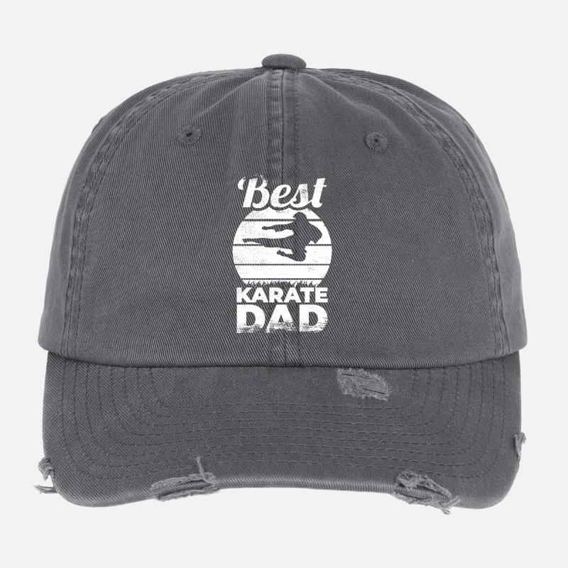 Meilleur Papa Karaté Casquette vintage effet usé Flexfit