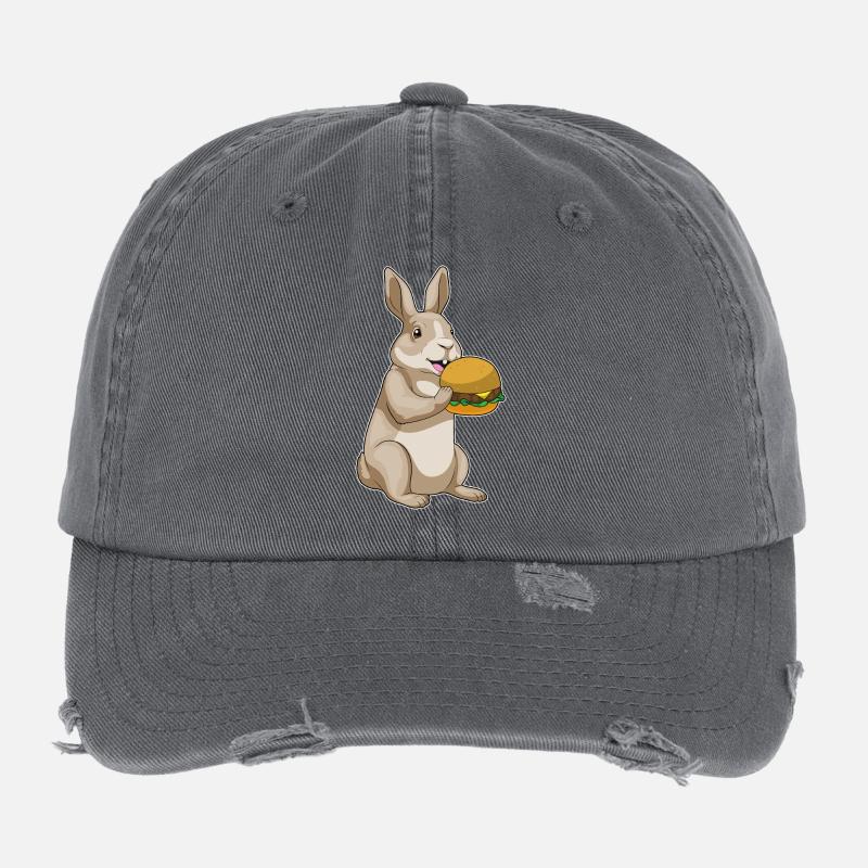 Bunny Cheeseburger Flexfit Vintage Destroyed Cap