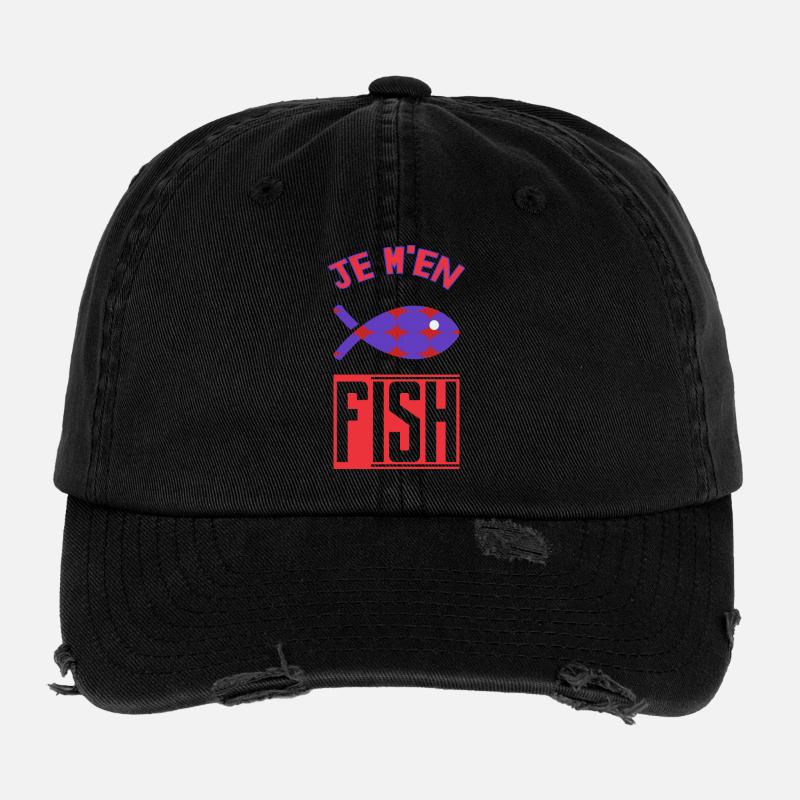 IST MIR EGAL. FISCH Flexfit Vintage Destroyed Cap