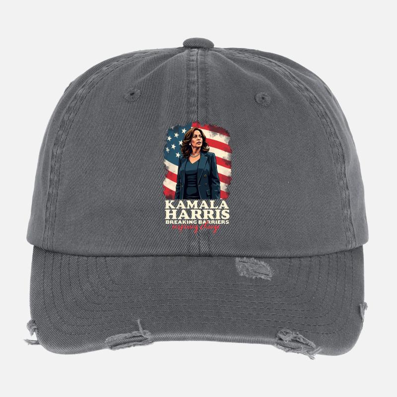 Kamala Harris Barrieren durchbrechen, Veränderungen anregen Flexfit Vintage Destroyed Cap