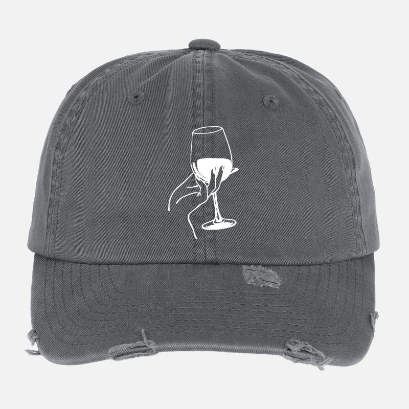White wine lover Flexfit Vintage Destroyed Cap