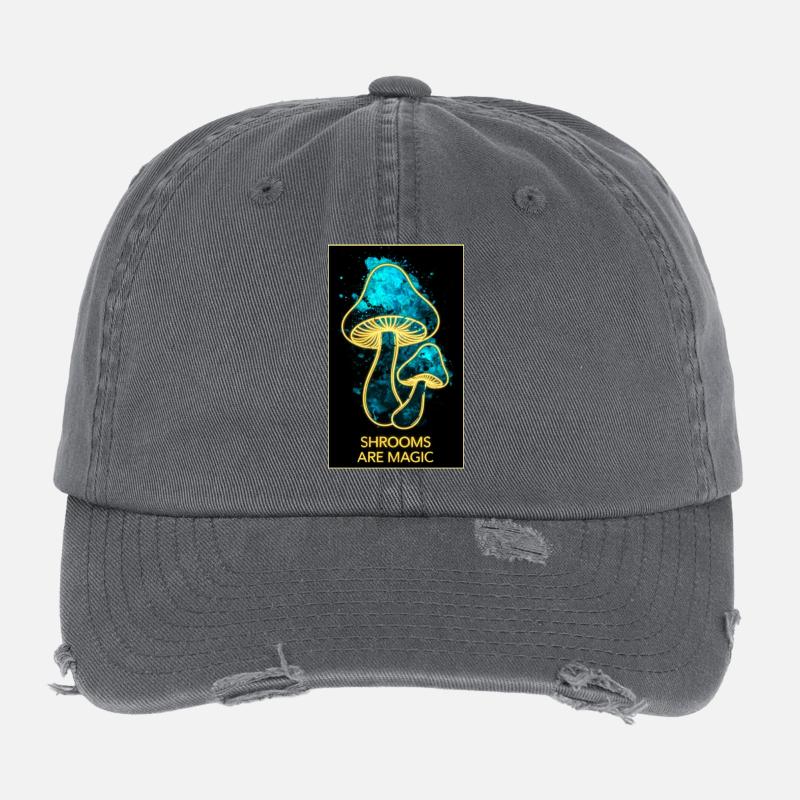Shrooms are magic Flexfit Vintage Destroyed Cap