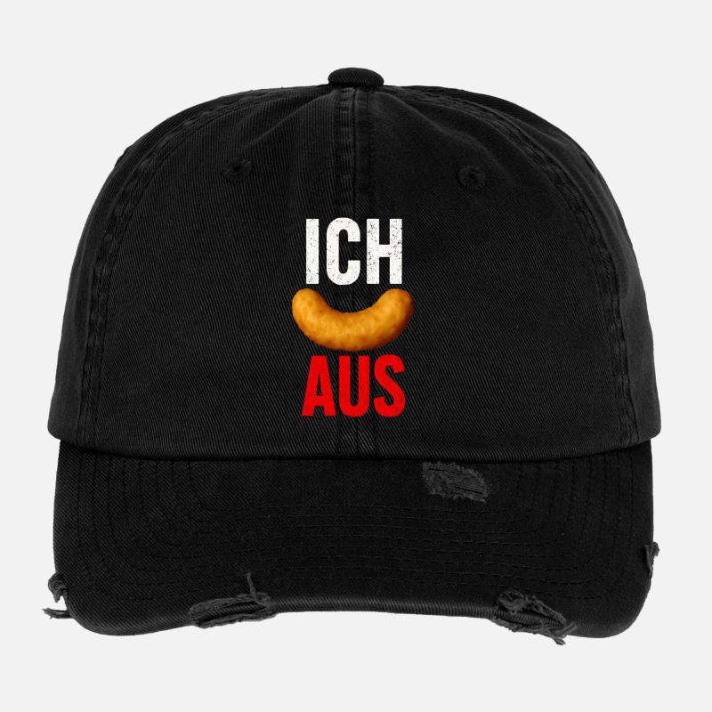 Lustiger Spruch Humor Ich Flip Aus Geschenkidee Flexfit Vintage Destroyed Cap