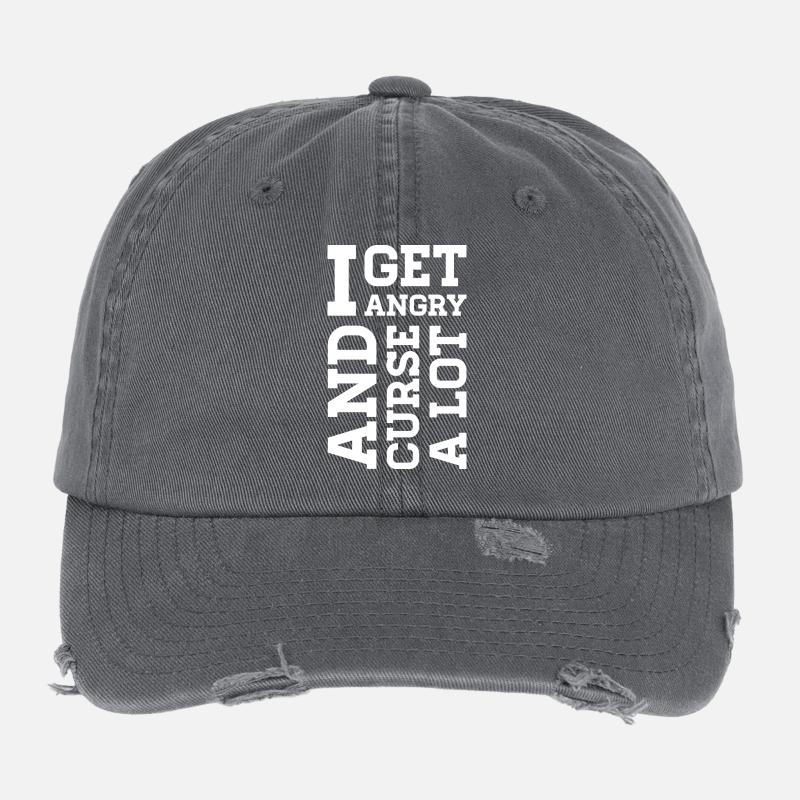 Angry – Statement about anger, protest & emotions Flexfit Vintage Destroyed Cap