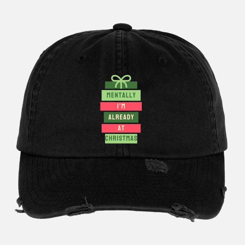 Mentalement à Noël Casquette vintage effet usé Flexfit