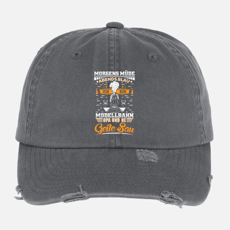 Model Railway Model Railway Flexfit Vintage Destroyed Cap