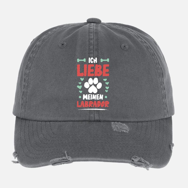 J’adore mon labrador Casquette vintage effet usé Flexfit