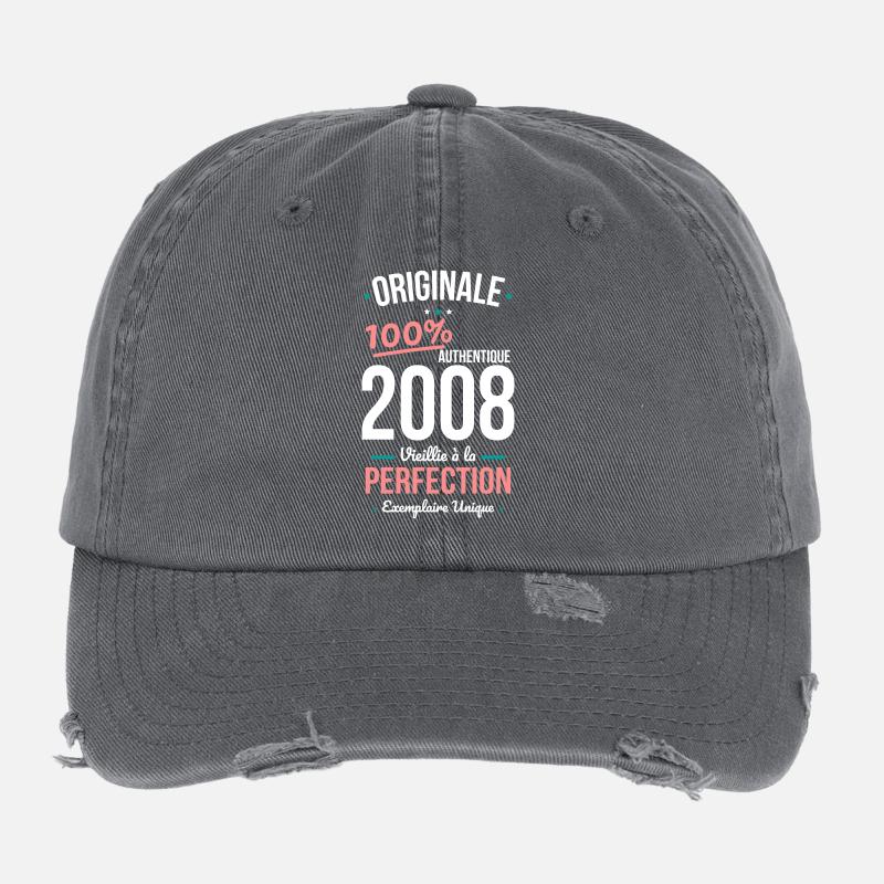 2008 – Originale – Exemplaire unique Casquette vintage effet usé Flexfit