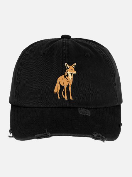 jackal - Flexfit Vintage Destroyed Cap - black - Front