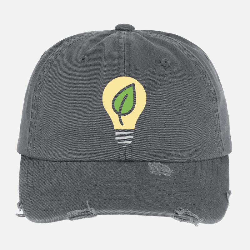 Glühbirne Umwelt Strom Flexfit Vintage Destroyed Cap