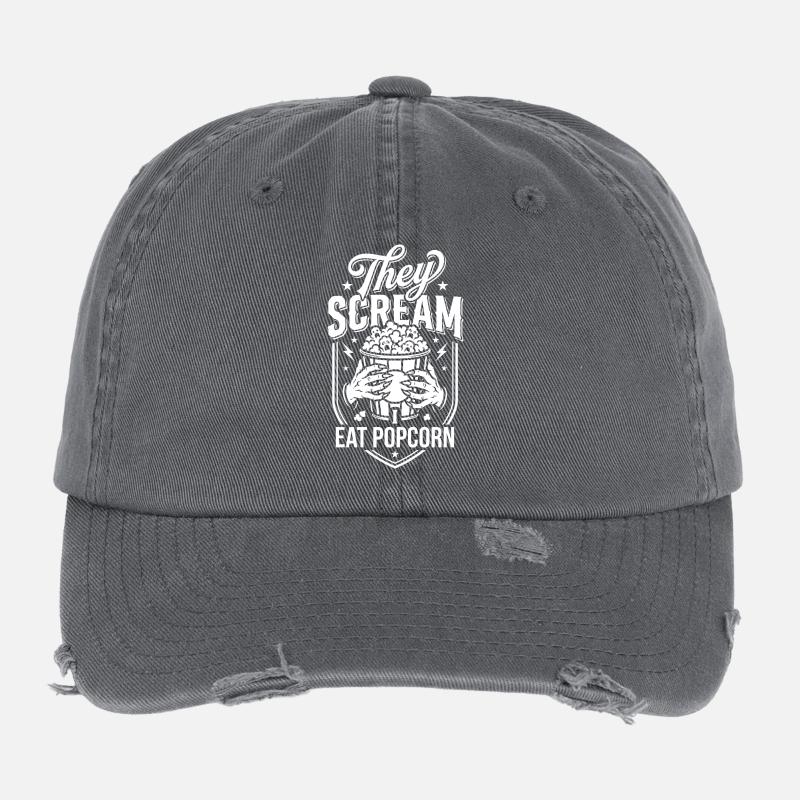 Cris et plaisir de pop-corn Casquette vintage effet usé Flexfit