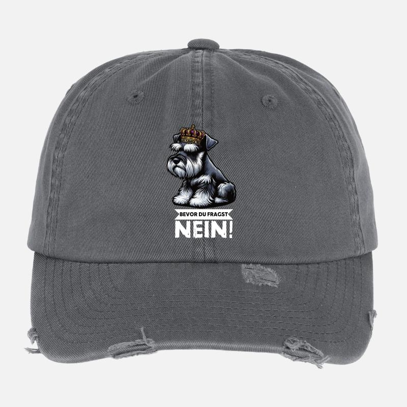 Avant que vous ne demandiez Pas de Schnauzer Géant Casquette vintage effet usé Flexfit