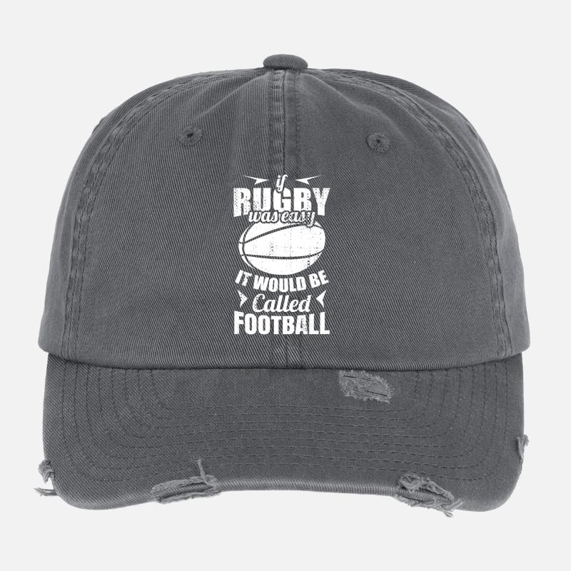 Drôle de dicton, le rugby Casquette vintage effet usé Flexfit