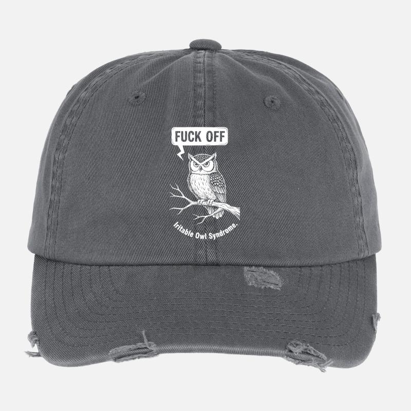 Wicked Owl Syndicate Emblem Flexfit Vintage Destroyed Cap