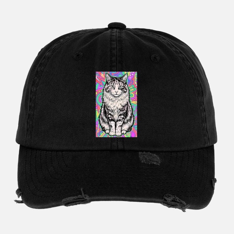cat Flexfit Vintage Destroyed Cap