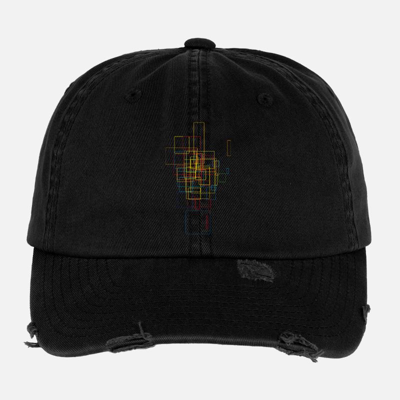 Sci-Fi Muster / abstrakt Flexfit Vintage Destroyed Cap