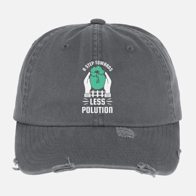 Step towards less pollution Flexfit Vintage Destroyed Cap