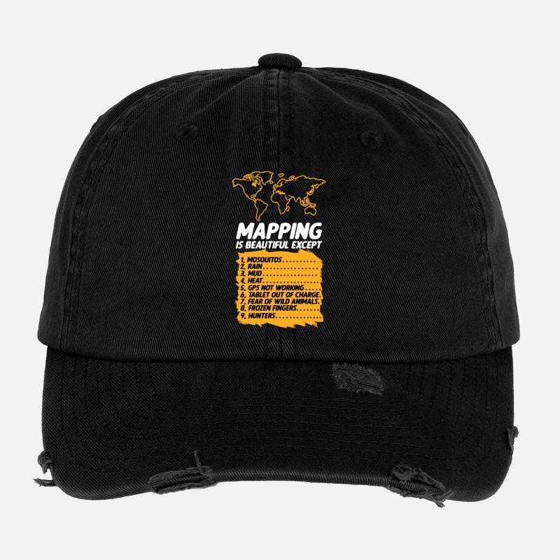 Cartography design Flexfit Vintage Destroyed Cap