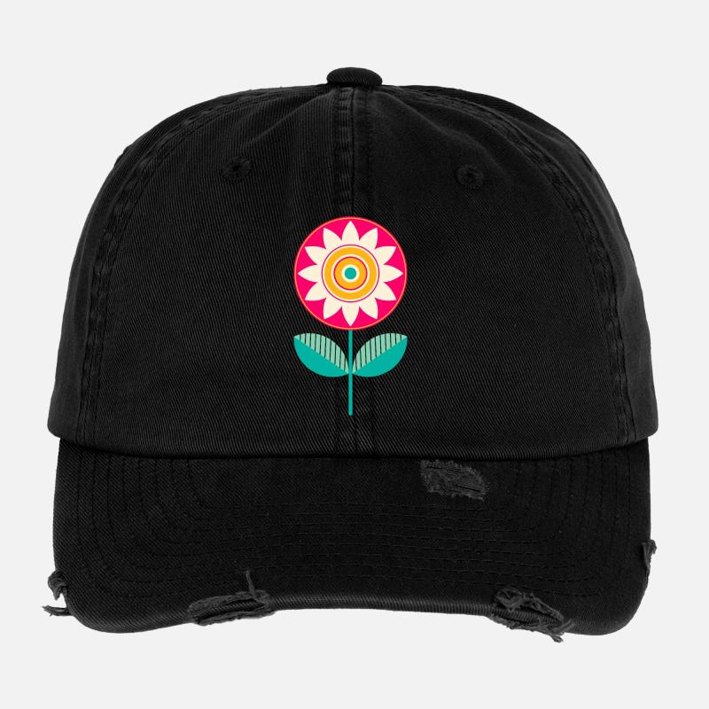 Süße bunte Blume Flexfit Vintage Destroyed Cap