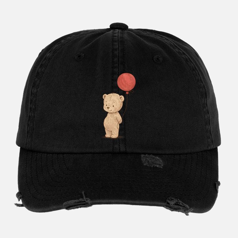 Mignon amant de l’ours avec ballon Casquette vintage effet usé Flexfit