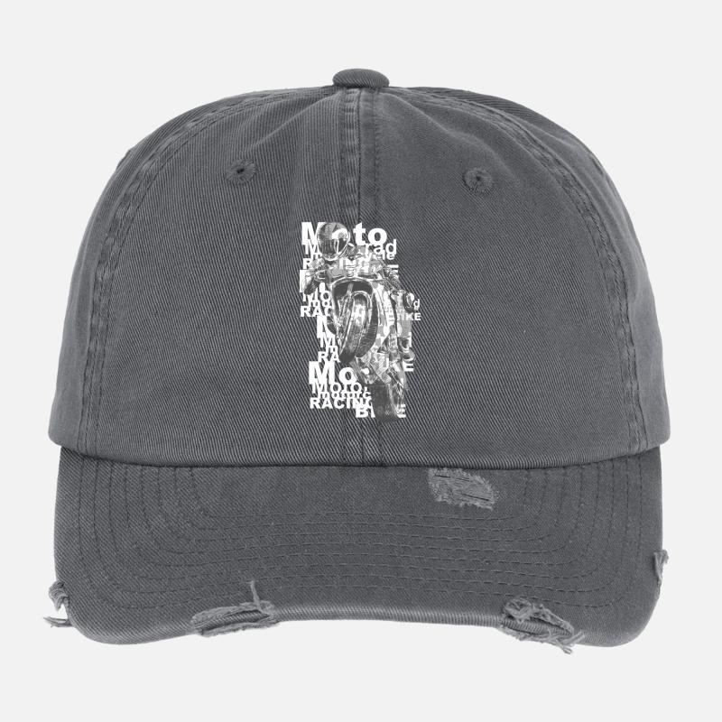 Collage de motard Casquette vintage effet usé Flexfit