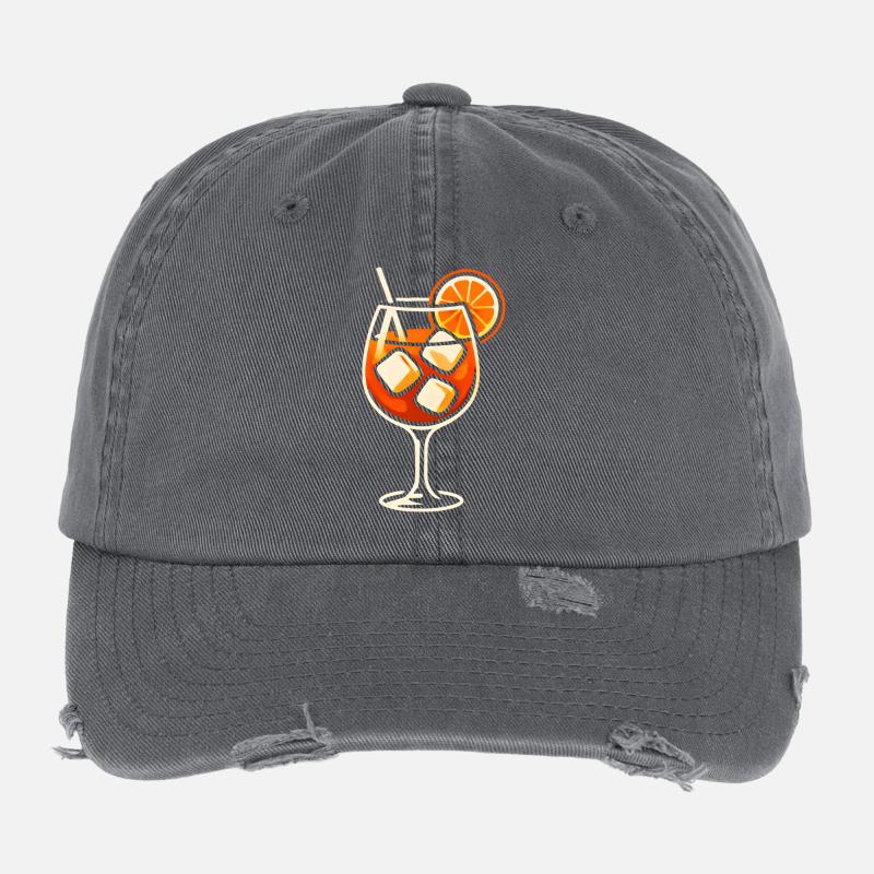 Party Spritz Glas Geschenkidee Flexfit Vintage Destroyed Cap